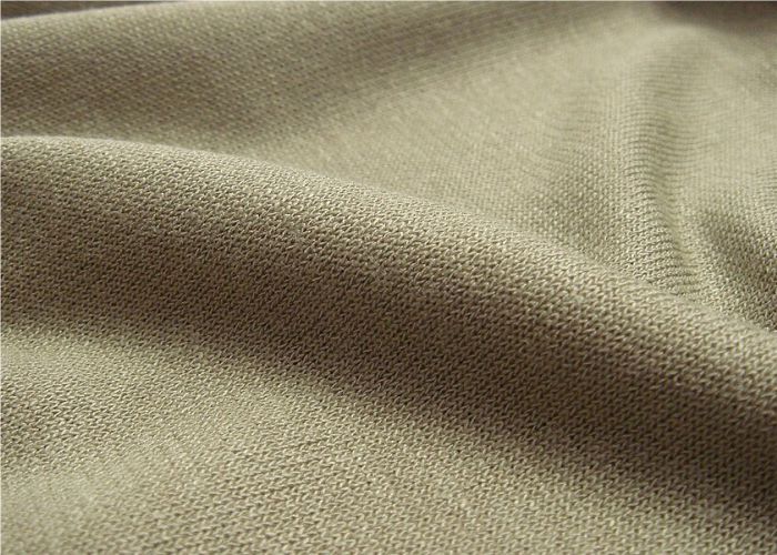 Close-up of combed cotton fabric showing soft texture, Supima cotton, organic cotton, GRS certified manufacturer in Tirupur