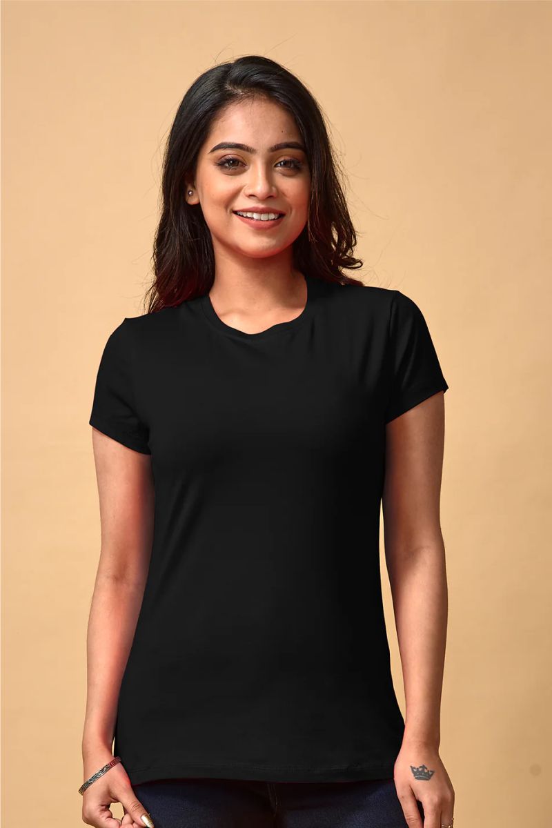 Women's T-shirt manufactured with Supima cotton and sustainable fabrics by Tirupur garment manufacturer