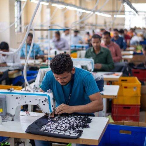 Luxury garment factory in Tirupur with in-house knitting, dyeing and stitching for high-quality apparel production